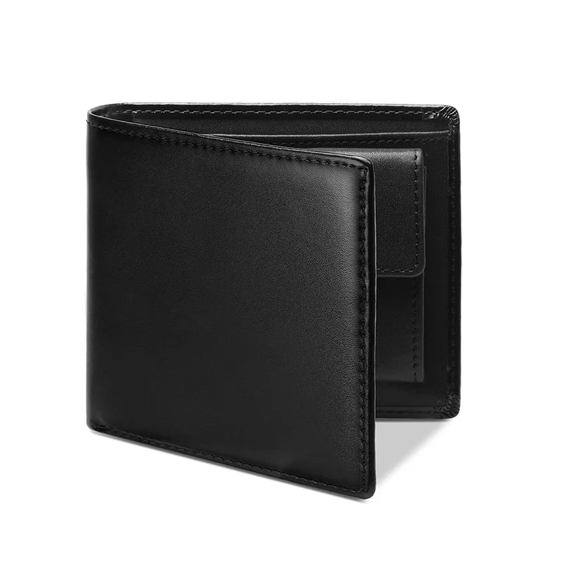 Portefeuille homme cuir véritable bifold compact avec porte-cartes et porte-monnaie — photo 7