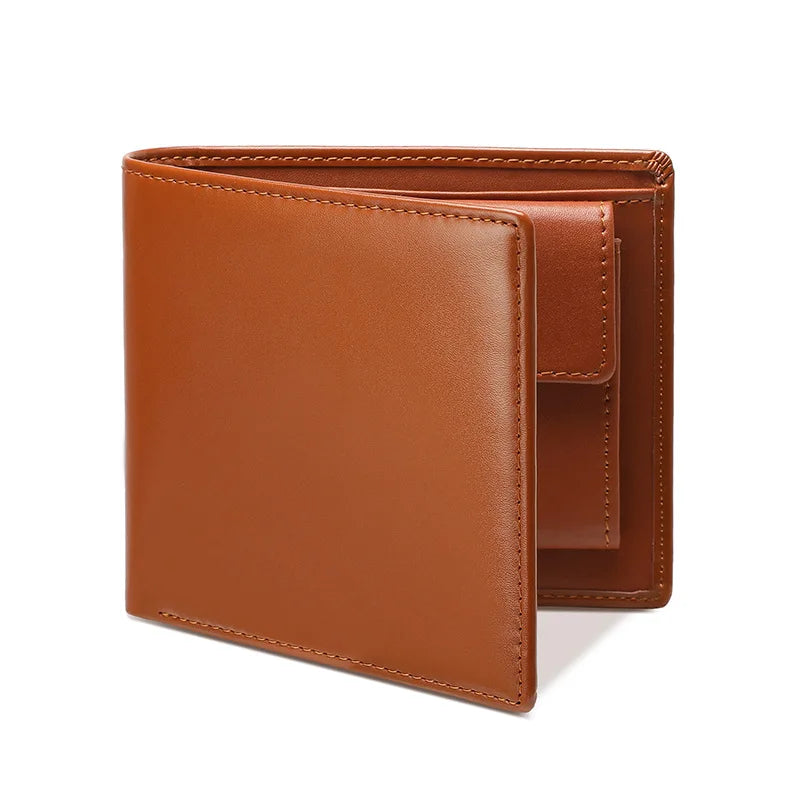 Portefeuille homme cuir véritable bifold compact avec porte-cartes et porte-monnaie — photo 9
