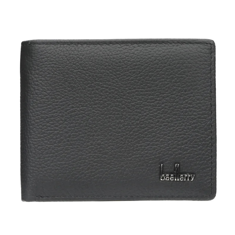 Portefeuille homme cuir véritable compact avec porte-cartes et bouton pression — photo 6