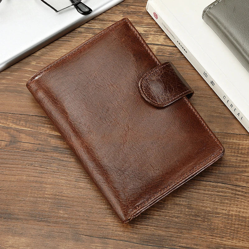Portefeuille Homme en Cuir de Vachette Véritable 100% avec Protection RFID et Style Vintage — photo 1