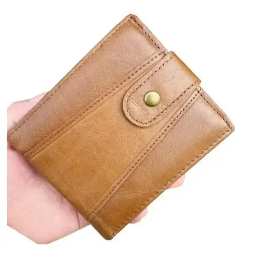 Portefeuille homme en cuir véritable avec protection RFID et poche monnaie — photo 1 Image