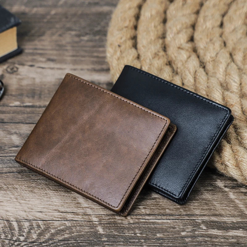 Portefeuille slim en cuir véritable pour homme - format mini — photo 1