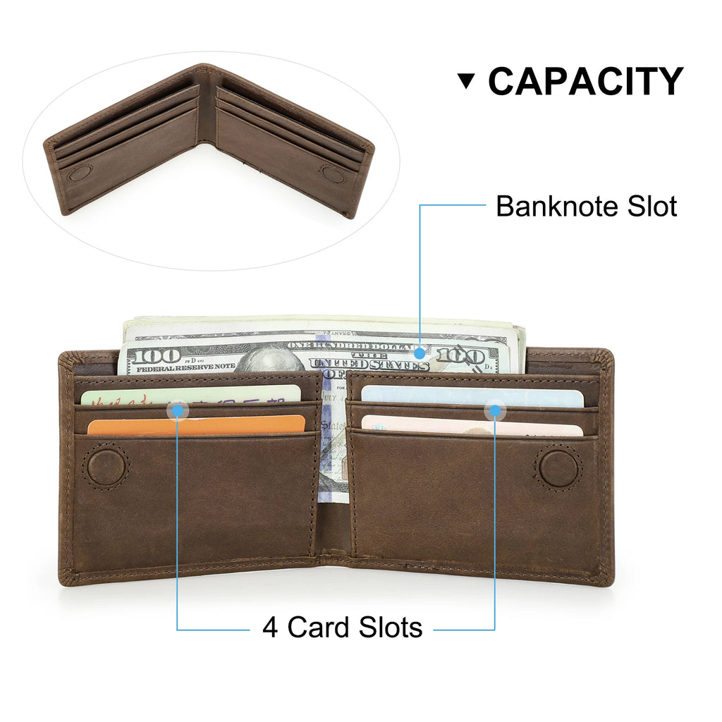 Portefeuille slim en cuir véritable pour homme - format mini — photo 5