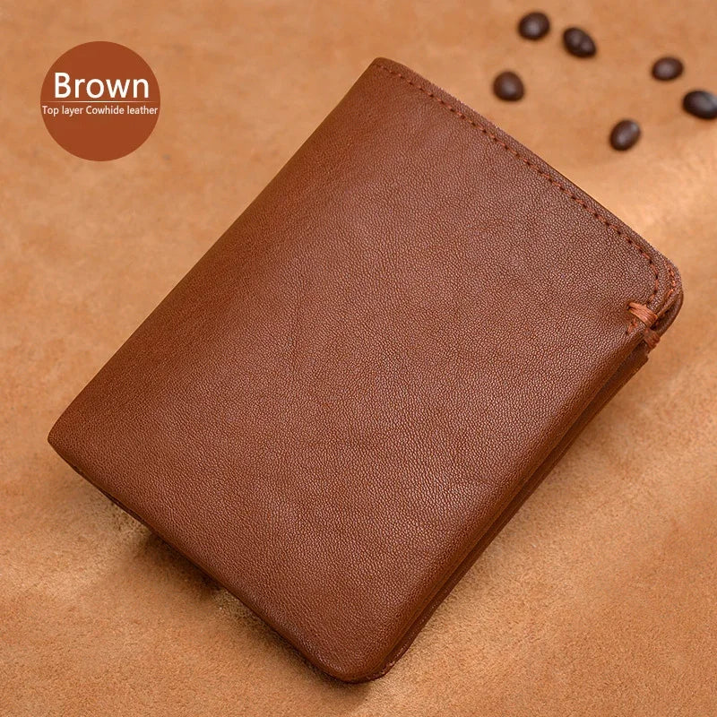 Portefeuille fin pour homme en cuir de vachette véritable souple — photo 6
