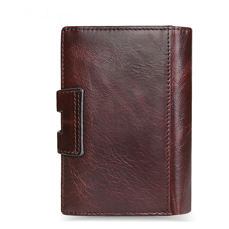 Portefeuille vintage en cuir véritable pour homme avec double fermeture — photo 4
