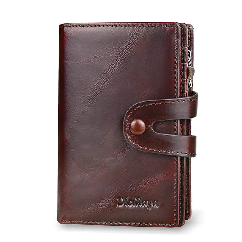 Portefeuille vintage en cuir véritable pour homme avec double fermeture — photo 7