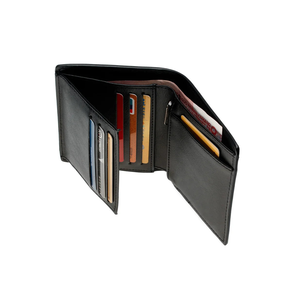 Portefeuille homme design en PU compact avec porte-cartes et compartiments multiples — photo 5 Image