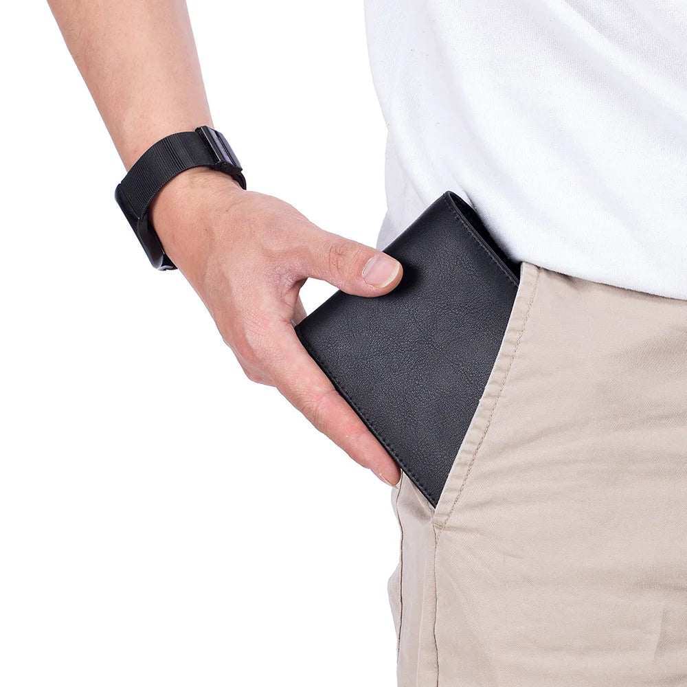 Portefeuille homme en cuir de vachette véritable avec blocage RFID — photo 1
