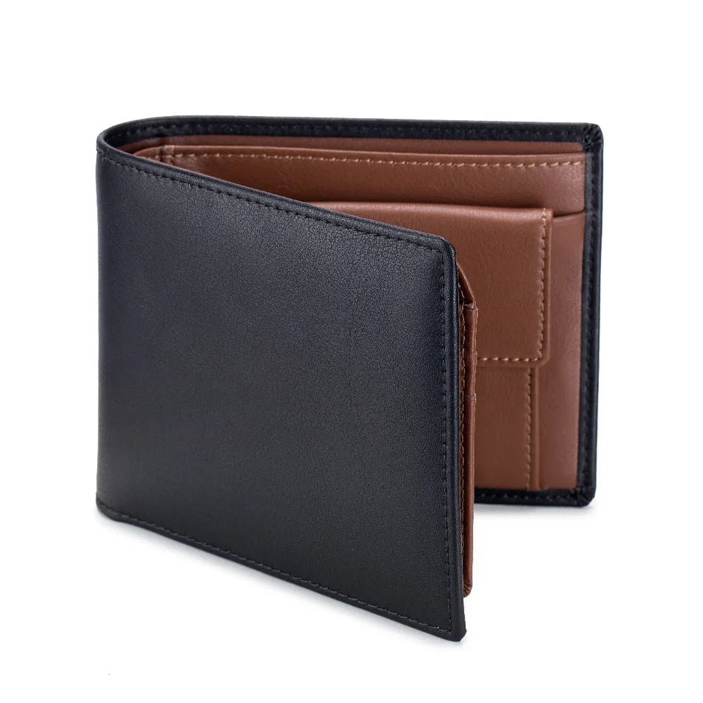 Portefeuille homme en cuir de vachette véritable avec blocage RFID — photo 3