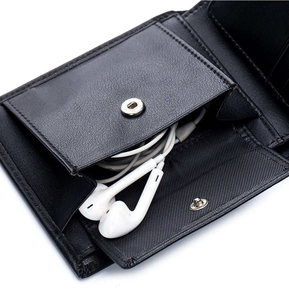 Portefeuille homme en cuir de vachette véritable avec blocage RFID — photo 6