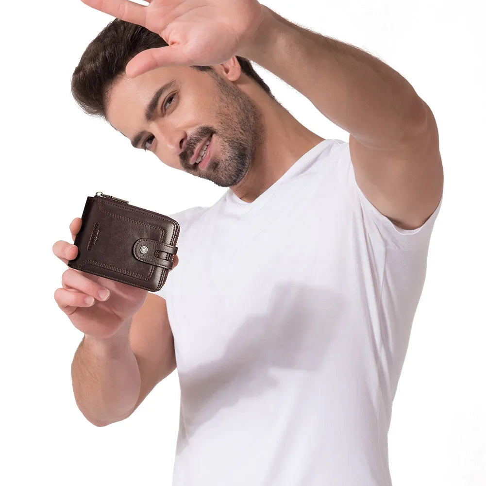 Portefeuille business  en cuir de vachette avec protection RFID — photo 4