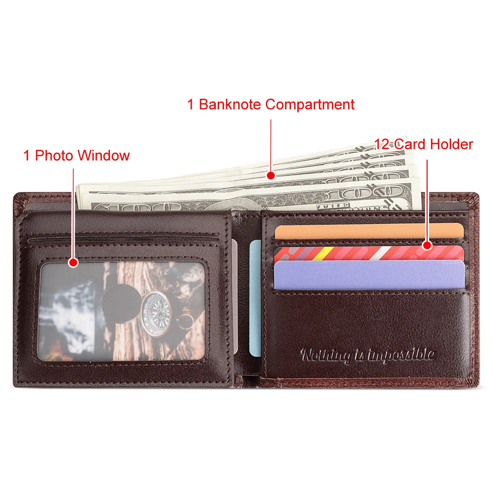 Portefeuille en Cuir Véritable - Organisation Premium & Sécurité RFID — photo 4