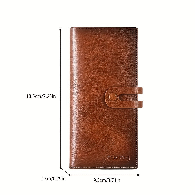 Portefeuille homme long cuir véritable 12 emplacements cartes