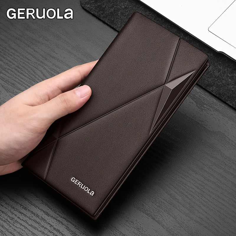 Portefeuille homme long cuir de vachette, 11 cartes et RFID