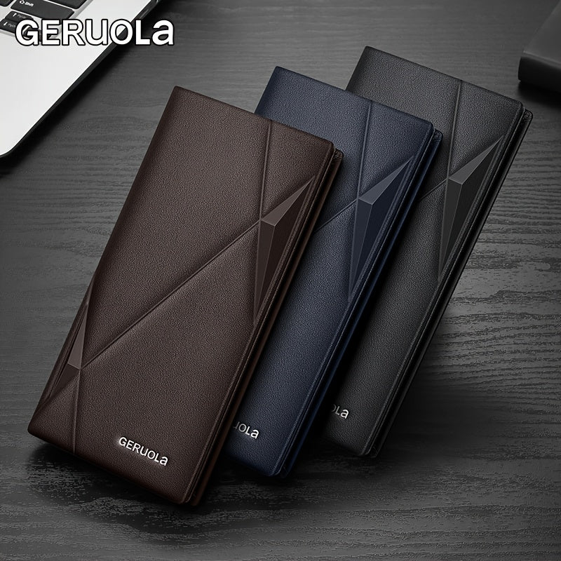 Portefeuille homme long cuir de vachette, 11 cartes et RFID
