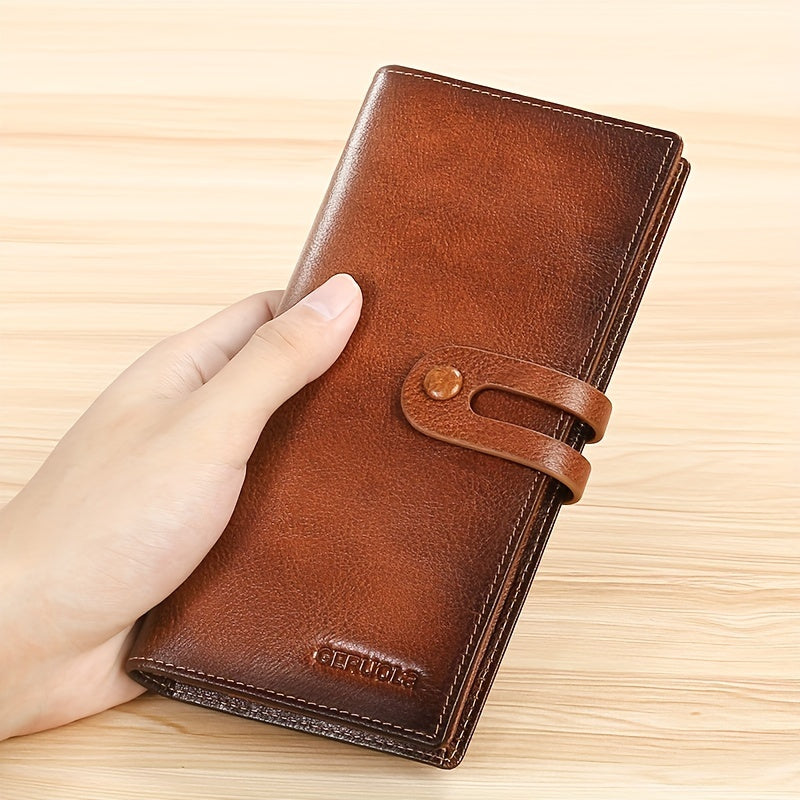 Portefeuille homme long pleine fleur porte-permis 3 volets