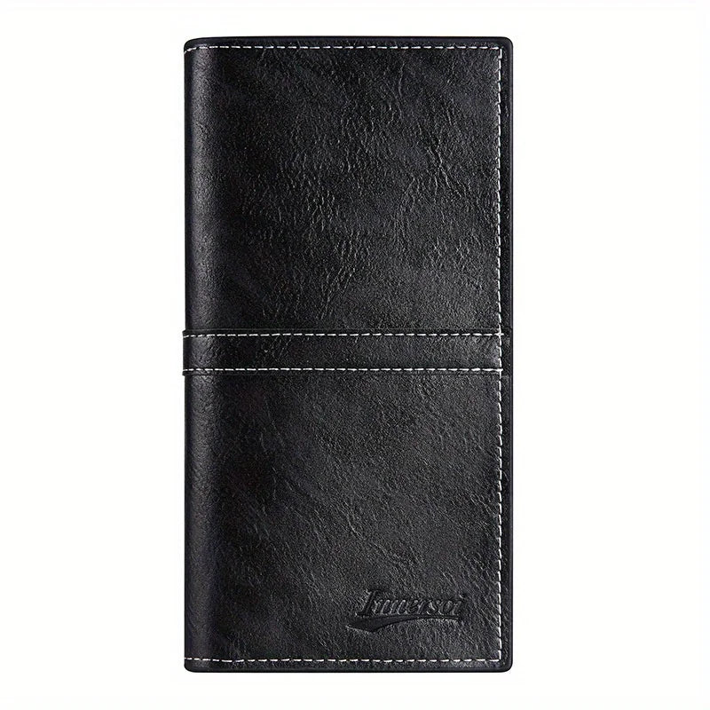 Portefeuille homme long en PU slim avec grande capacité et multiples emplacements cartes — photo 3