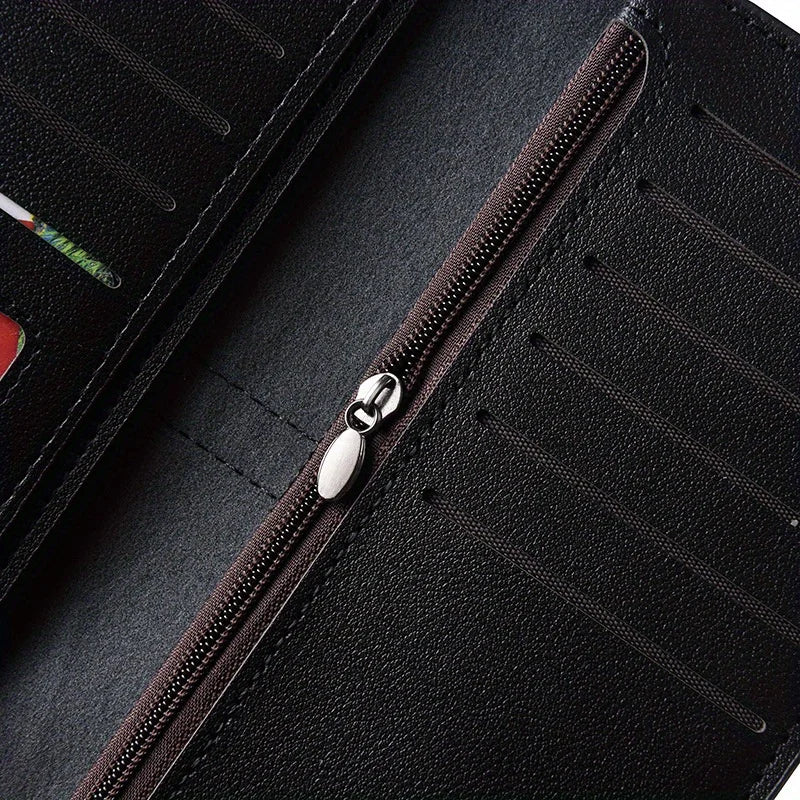 Portefeuille homme long en PU slim avec grande capacité et multiples emplacements cartes — photo 6