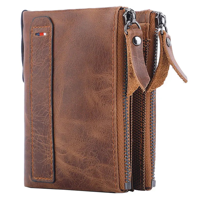 Portefeuille  en cuir de vachette 100% véritable - Style Vintage & Haute Sécurité — photo 1