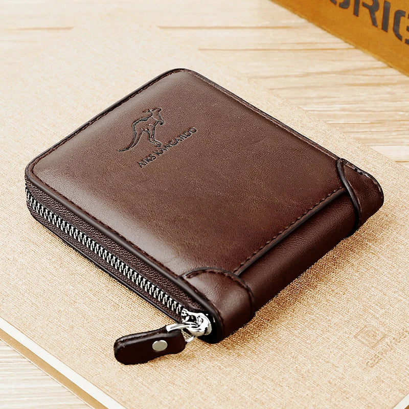 Portefeuille luxe pour homme en cuir PU avec protection RFID et poche monnaie - Style Business — photo 1