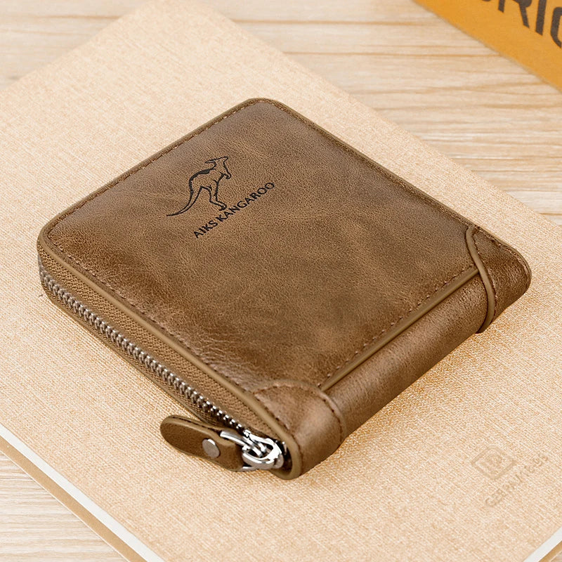 Portefeuille luxe pour homme en cuir PU avec protection RFID et poche monnaie - Style Business — photo 7