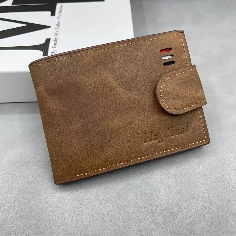 Portefeuille homme mat sans cuir, poche à pièces intégrée