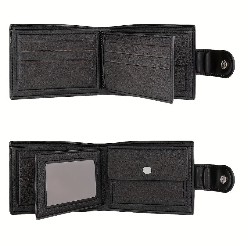 Portefeuille homme mat sans cuir, poche à pièces intégrée