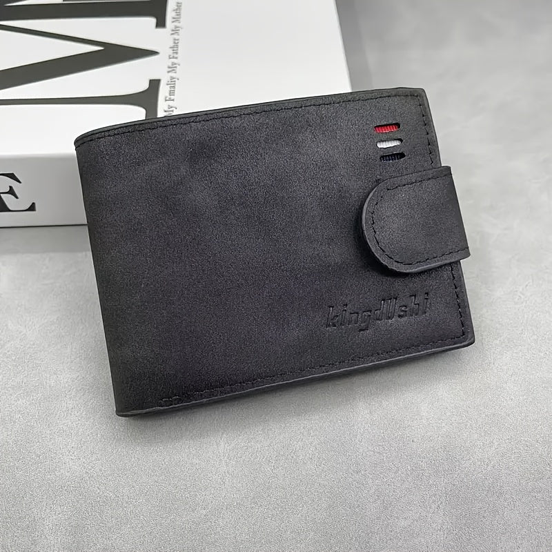 Portefeuille homme mat sans cuir, poche à pièces intégrée