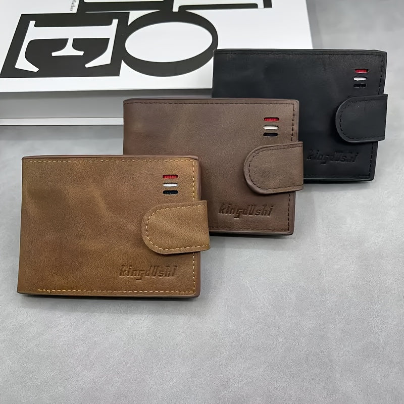 Portefeuille homme mat sans cuir, poche à pièces intégrée