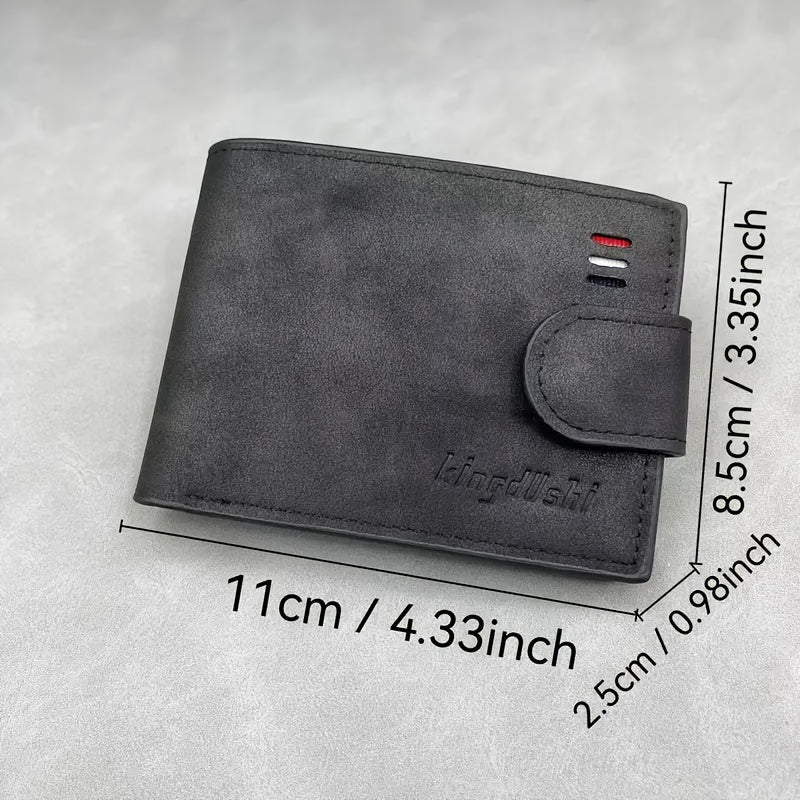Portefeuille homme mat sans cuir, poche à pièces intégrée
