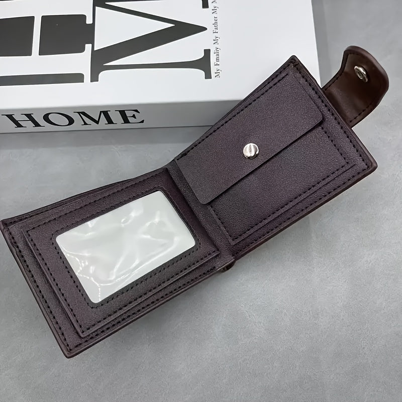 Portefeuille homme mat sans cuir, poche à pièces intégrée