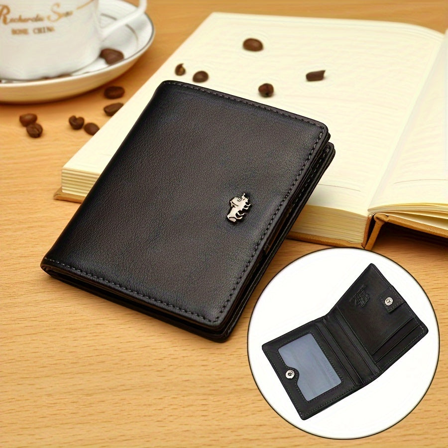 Portefeuille homme mini en cuir de vache, 8 fentes cartes