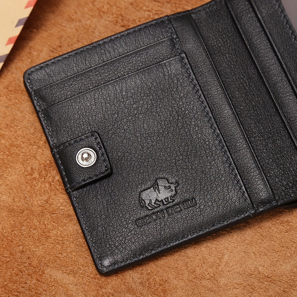 Portefeuille homme mini en cuir de vache, 8 fentes cartes