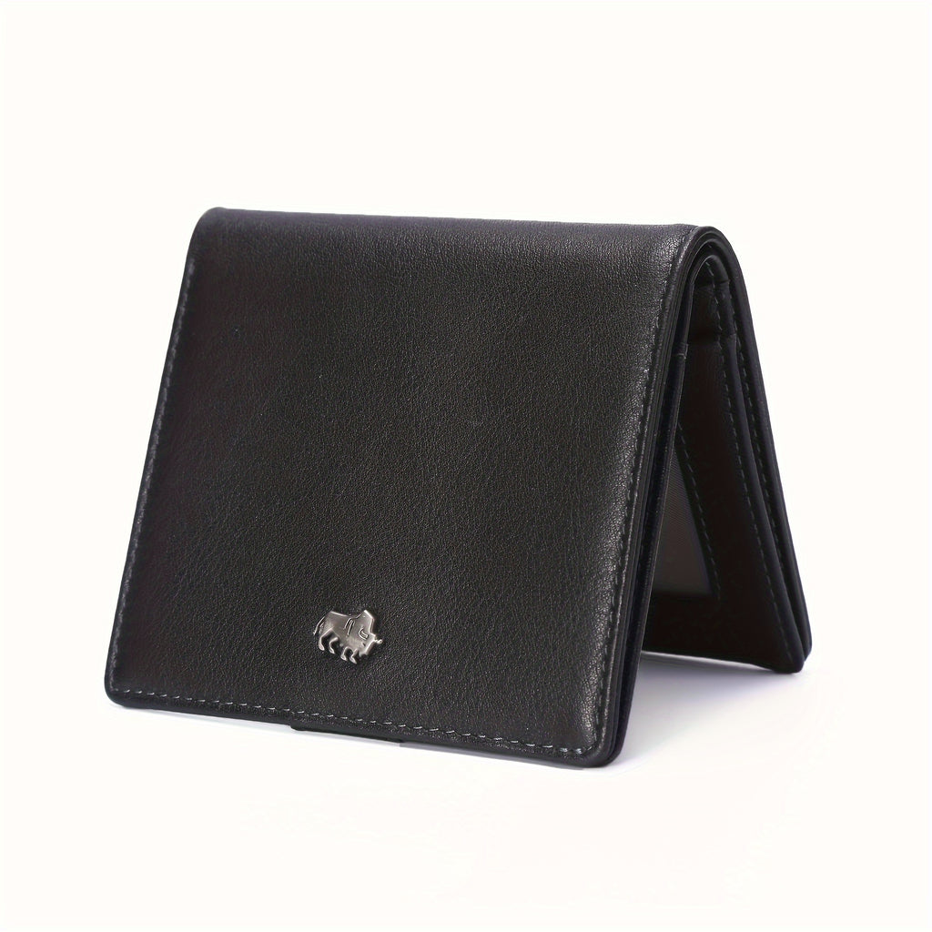 Portefeuille homme mini en cuir de vache, 8 fentes cartes
