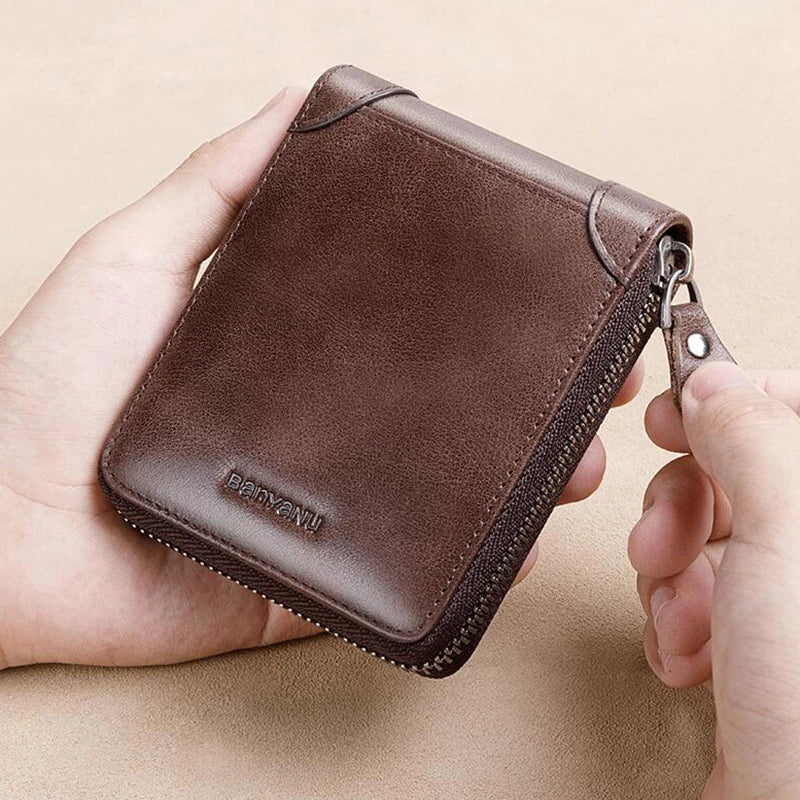 Portefeuille Business  en cuir de vachette - Sécurité RFID & Style Vintage — photo 1