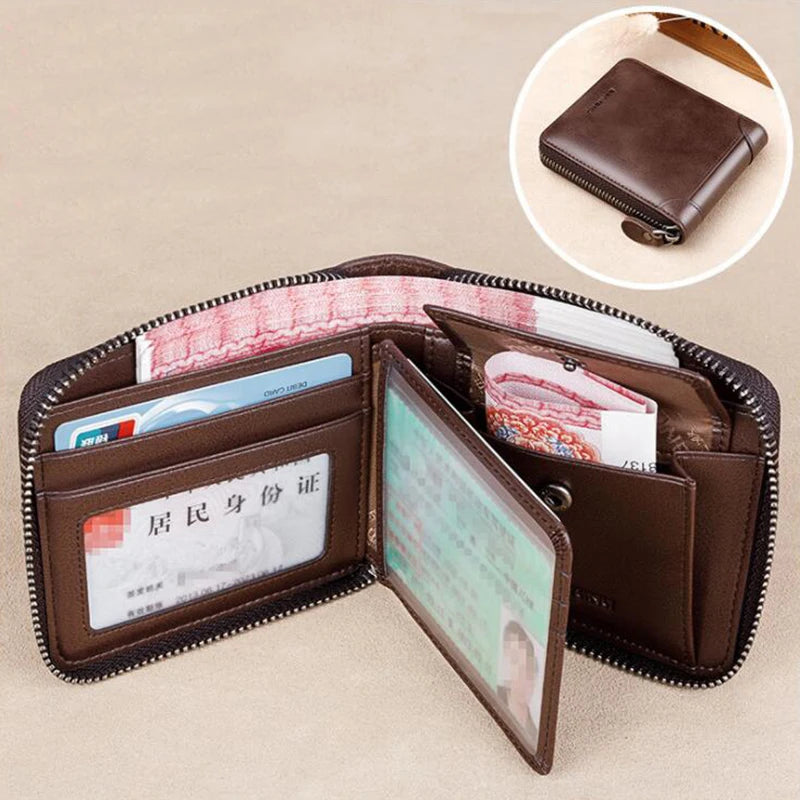 Portefeuille Business  en cuir de vachette - Sécurité RFID & Style Vintage — photo 2