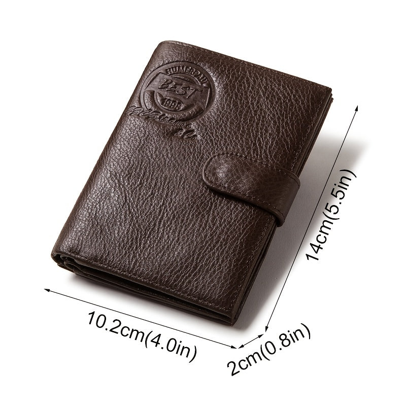 Portefeuille homme passeport et cartes, cuir de vachette