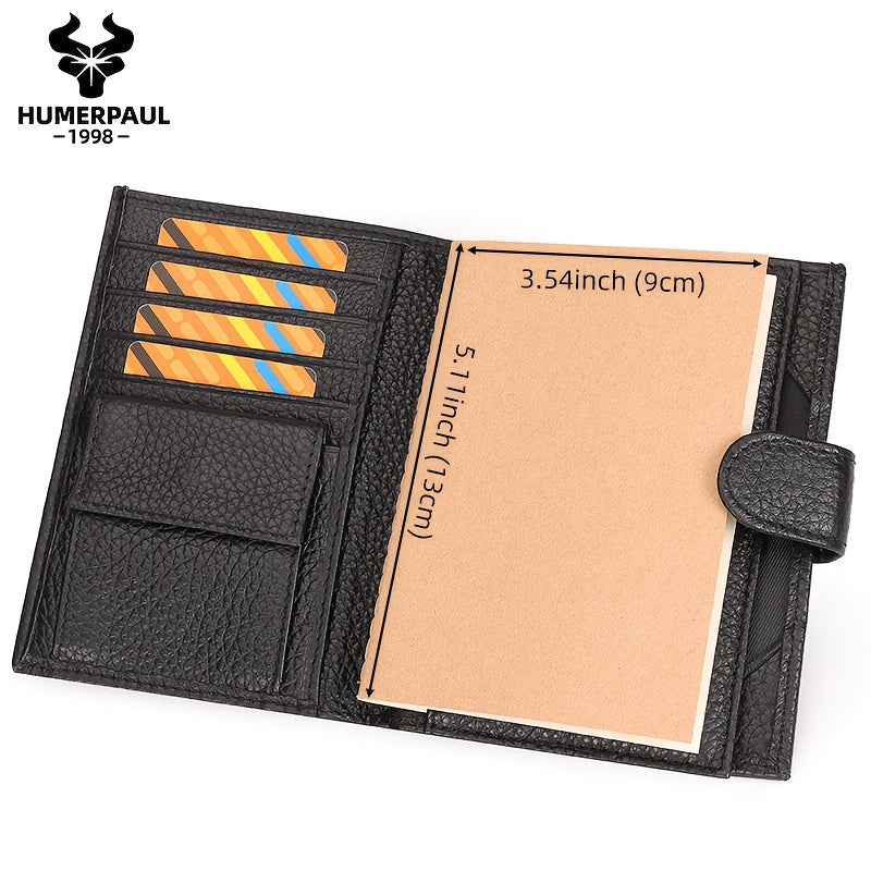 Portefeuille homme passeport et cartes, cuir de vachette