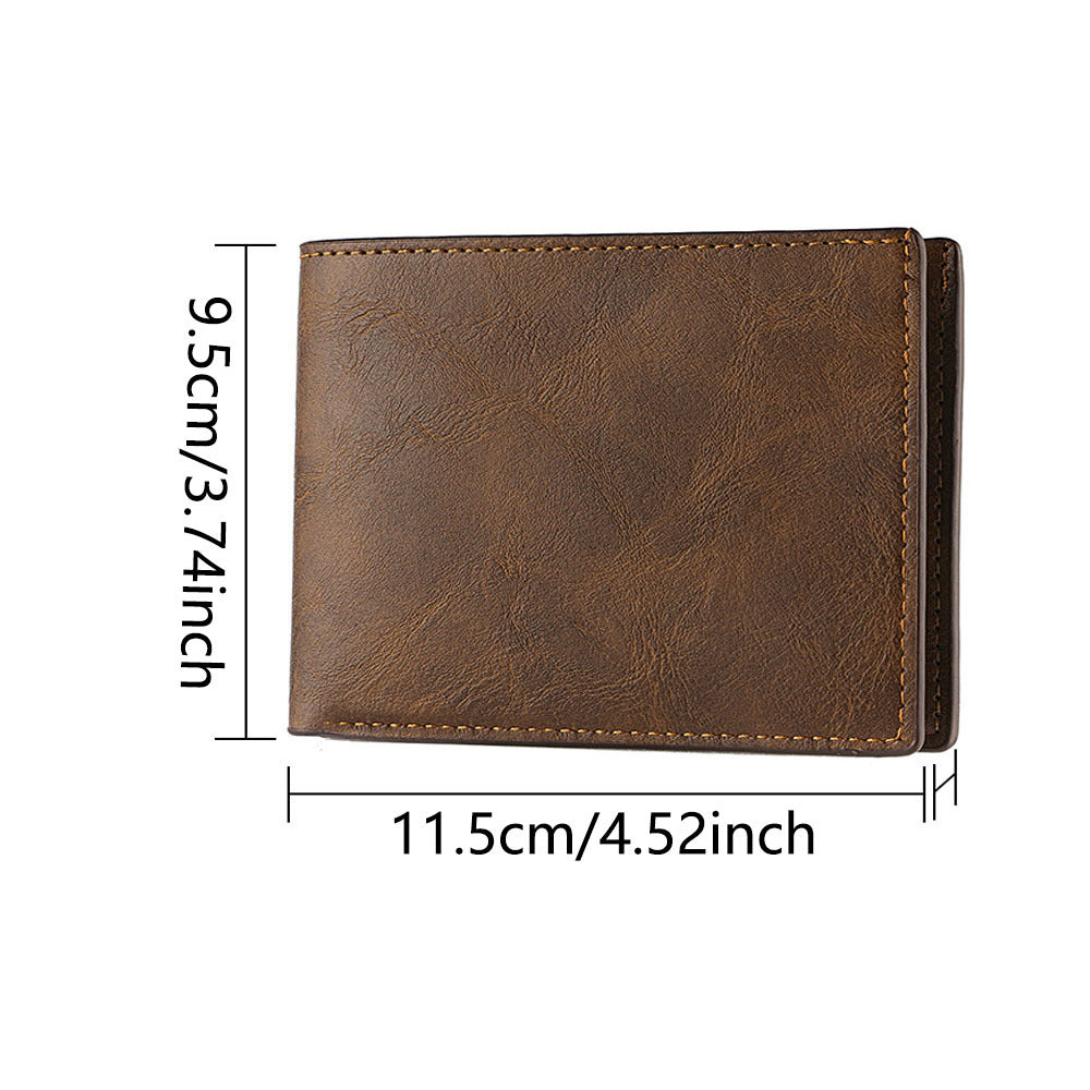 Portefeuille homme personnalisé similicuir noir poche monnaie