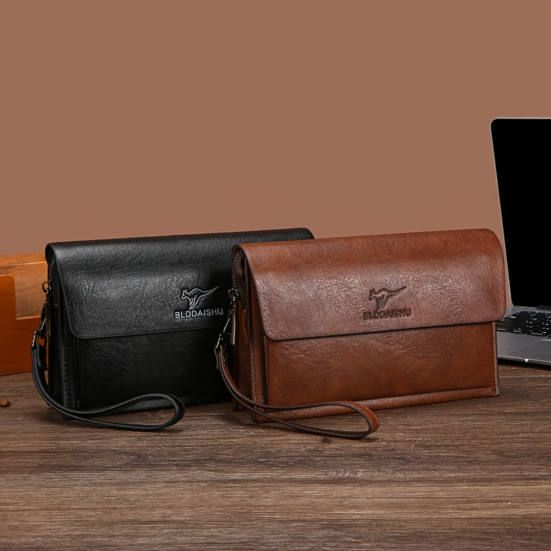 Portefeuille homme pochette 23 cm, deux rangées de cartes