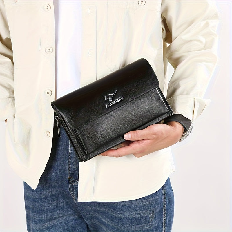 Portefeuille homme pochette 23 cm, deux rangées de cartes