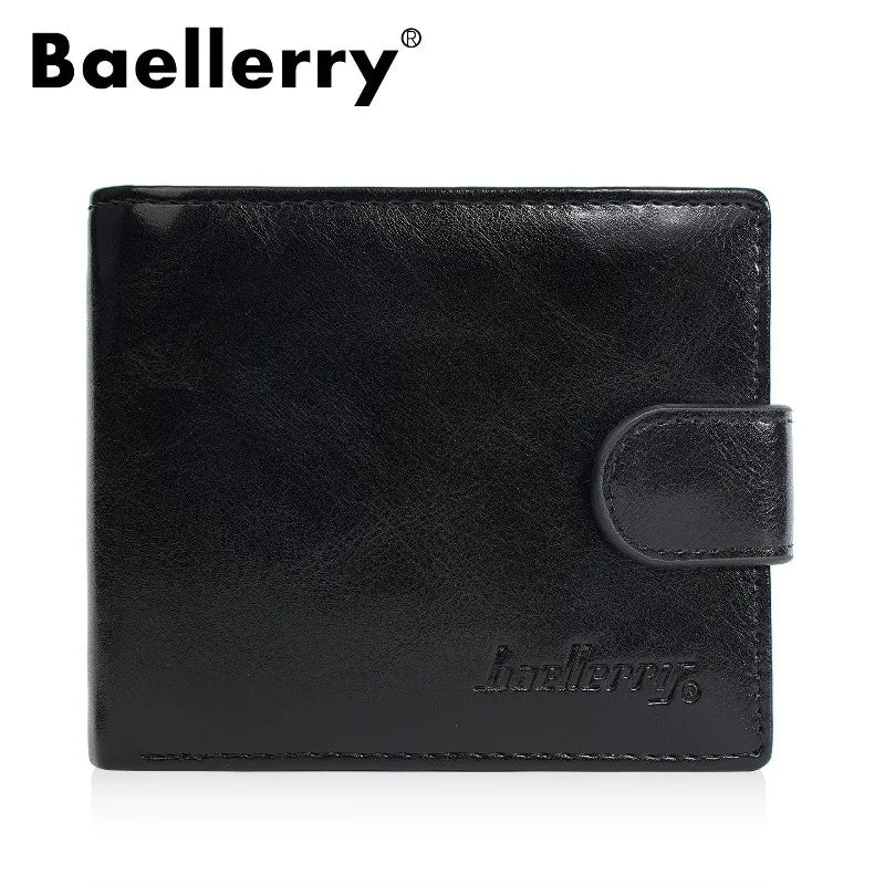 Portefeuille homme PU cuir zippé compact avec porte-cartes et porte-monnaie — photo 2
