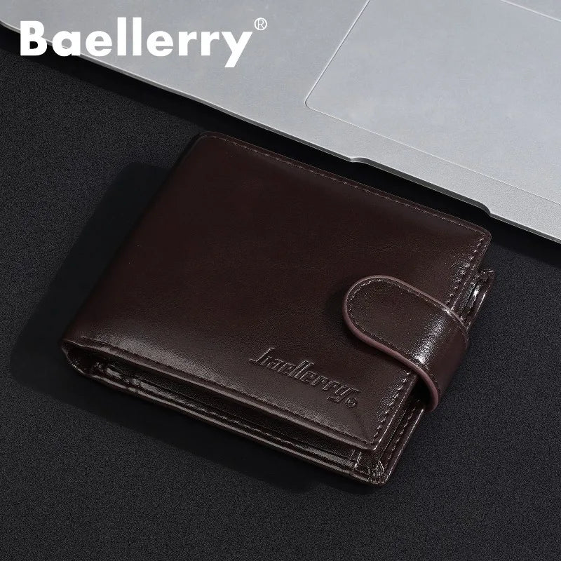 Portefeuille homme PU cuir zippé compact avec porte-cartes et porte-monnaie — photo 5