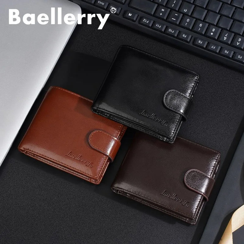 Portefeuille homme PU cuir zippé compact avec porte-cartes et porte-monnaie — photo 6