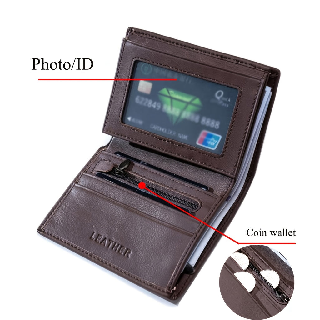 Portefeuille homme vertical, douze logements et 86 grammes