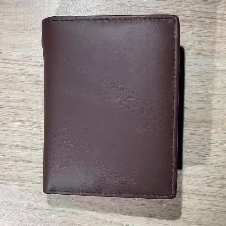 Portefeuille homme vertical, douze logements et 86 grammes