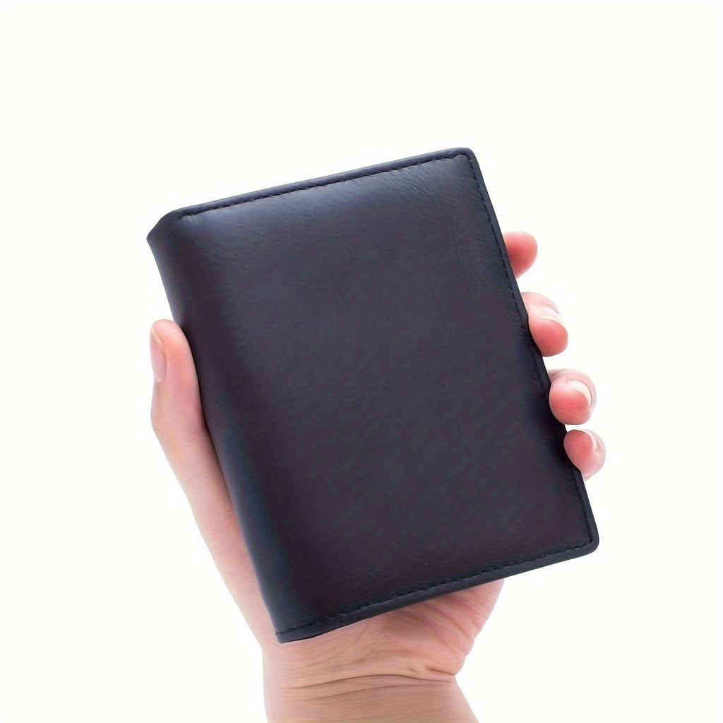 Portefeuille homme vertical, douze logements et 86 grammes