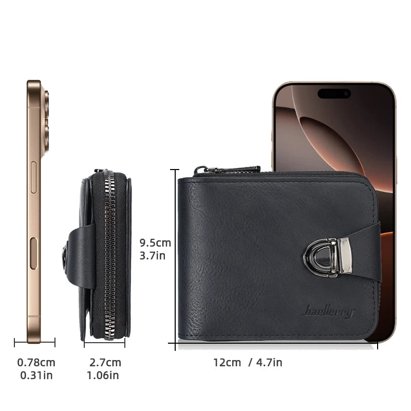 Portefeuille Retro pour Homme - Style Vintage & Double Sécurité (Modèle bae851) — photo 4