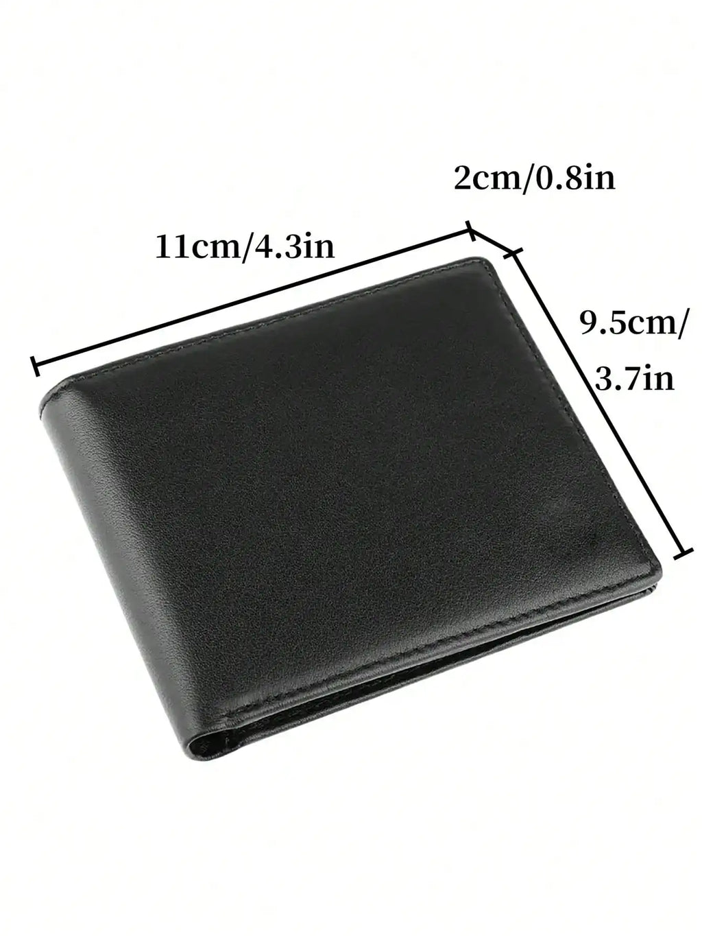 Portefeuille homme bifold en PU avec RFID et double fenêtre carte d’identité — photo 2