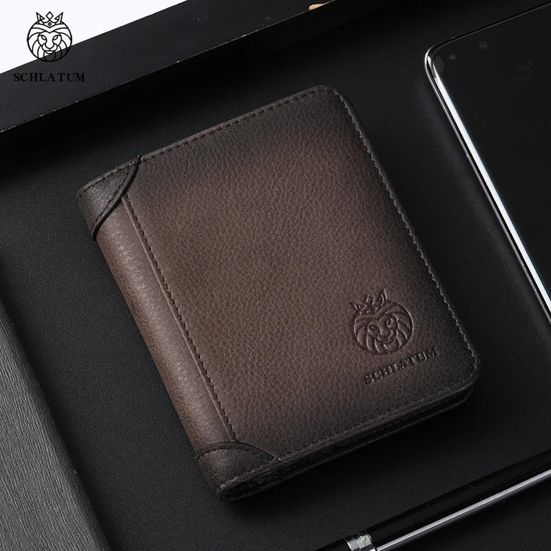 Portefeuille en Cuir Véritable - Minimalisme Retro & Sécurité RFID — photo 1
